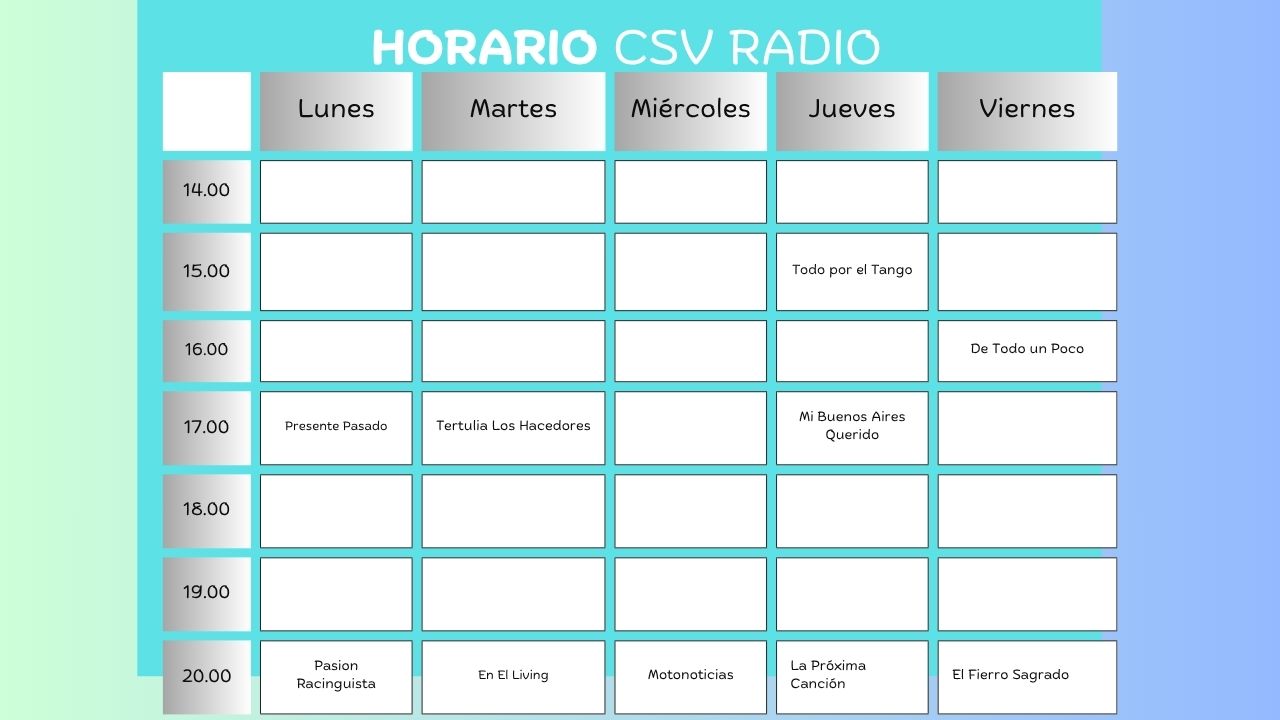 Horario 2025